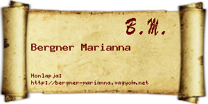 Bergner Marianna névjegykártya